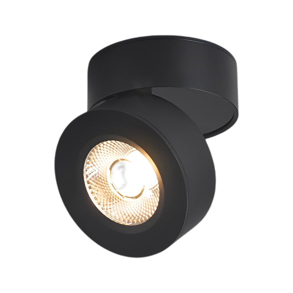 Round 7W Foldable LED Spotlight Rotating Head Flush Mount Light - Lamp Outdoor