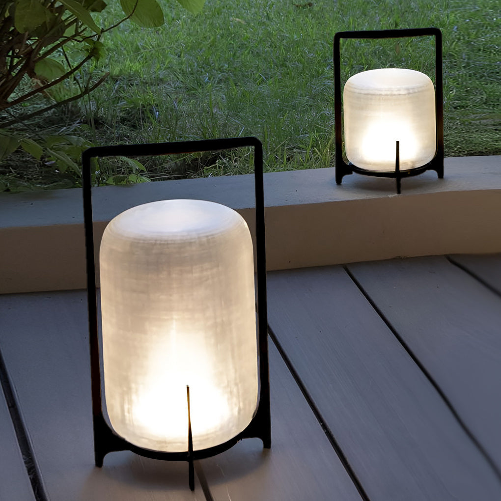 Portable Lantern Shaped Glass Waterproof LED Modern Outdoor Lights - Lamp Outdoor