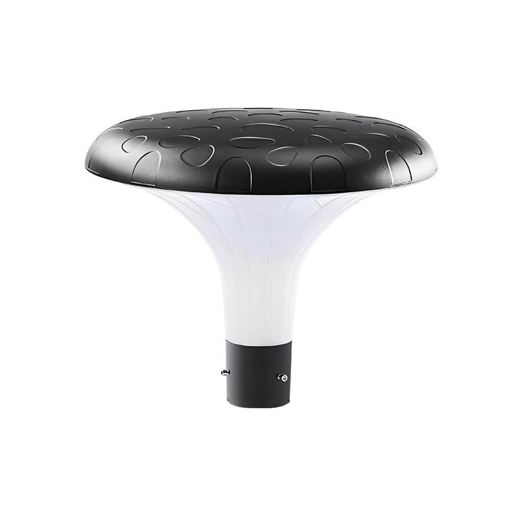 Round Mushroom Waterproof Intelligent Black Modern Solar Lamp Post Light - Lamp Outdoor
