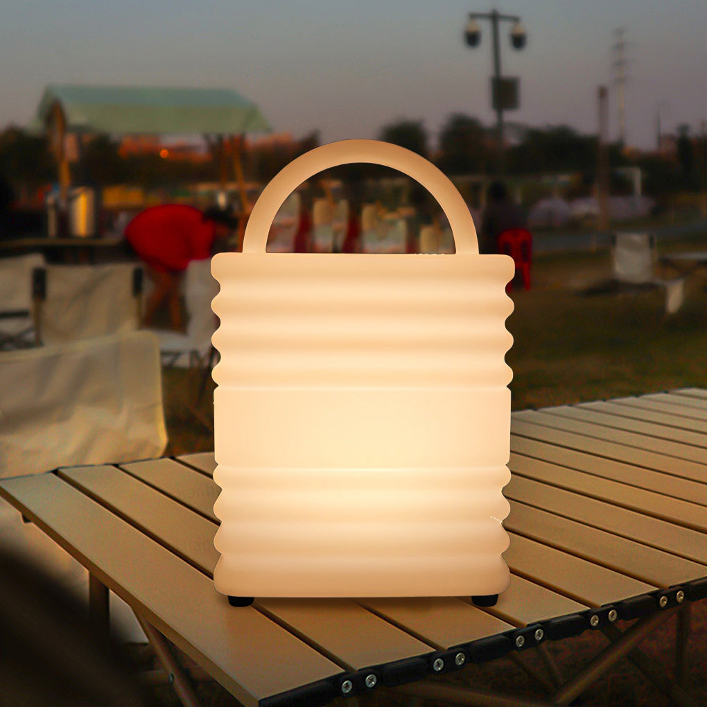 Square Waterproof LED White Modern Portable Outdoor Lanterns with Remote - Lamp Outdoor