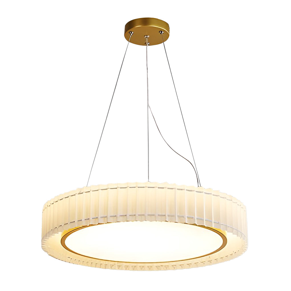 Circular Pleated 3 Step Dimming Light LED Nordic Ceiling Light Chandeliers - Lamp Outdoor