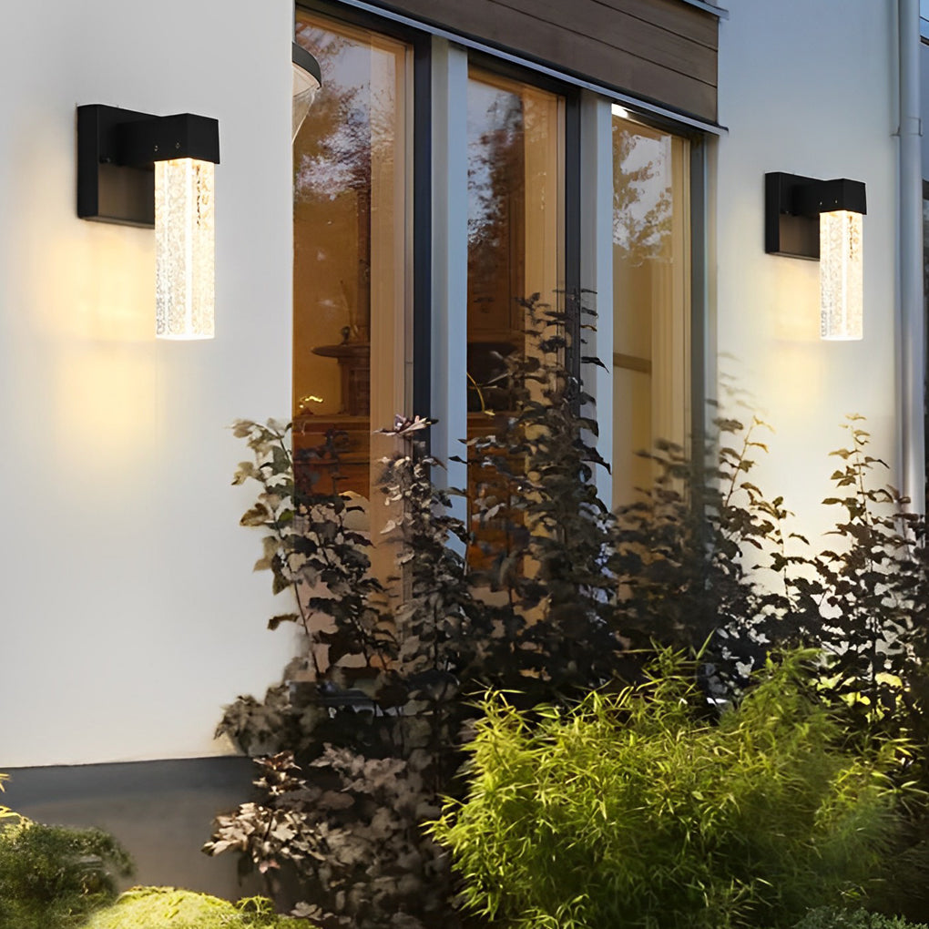 Waterproof LED 10W Crystal Black Modern Outdoor Wall Lamp Exterior Lights - Lamp Outdoor