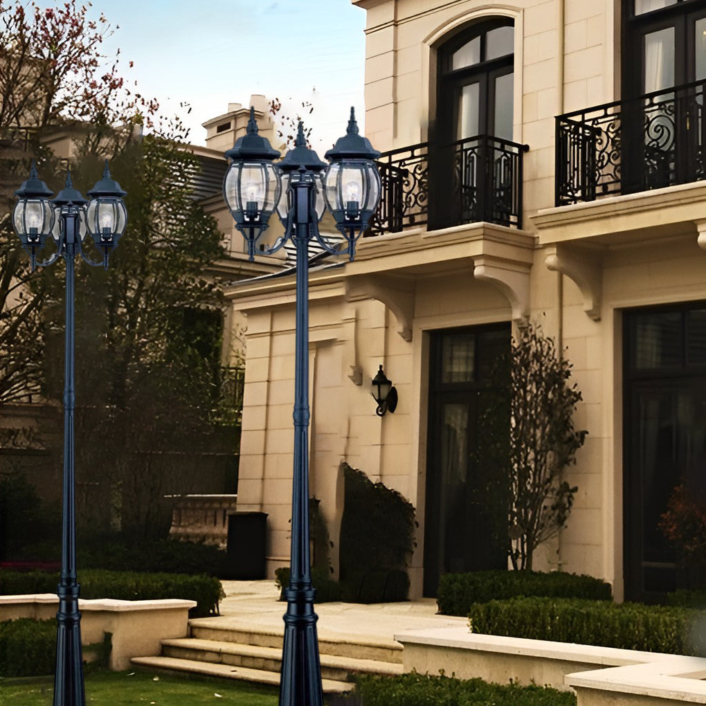 Waterproof 3 Lights Black European Style Garden Lamp Post Lights - Lamp Outdoor