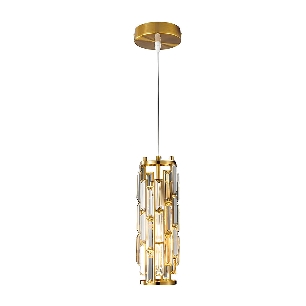 1 Pc Creative Iron Crystal Glass Industrial Style Chandelier Pendant Lights - Lamp Outdoor