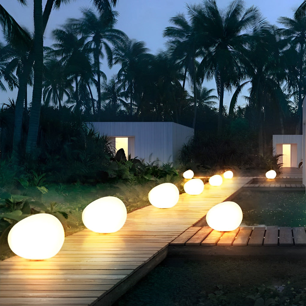 Adjustable LED Cobblestone Outdoor Lamp 3-Color Lighting for Gardens and Lawns - Lamp Outdoor