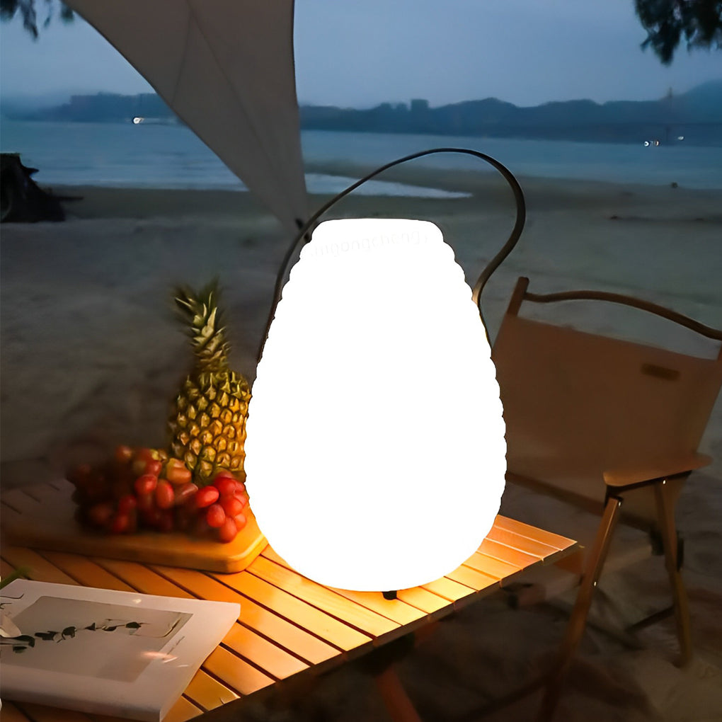 Waterproof Round LED Timing USB Rechargeable Portable Outdoor Lanterns - Lamp Outdoor