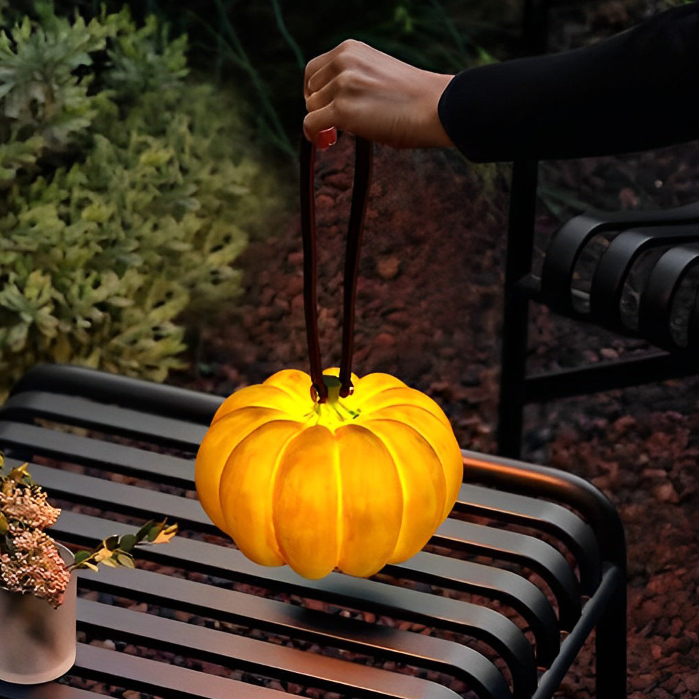 Portable Resin Pumpkin LED Waterproof USB Chargeable Outdoor Lights - Lamp Outdoor