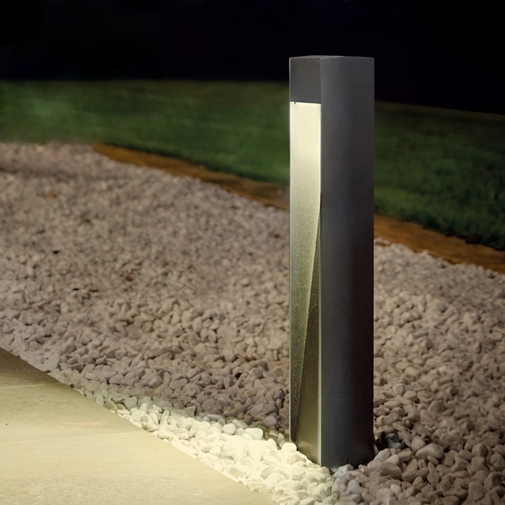 Industrial Rectangular LED Pathway Light 5W Waterproof Fixture with Open Slide Illumination - Lamp Outdoor