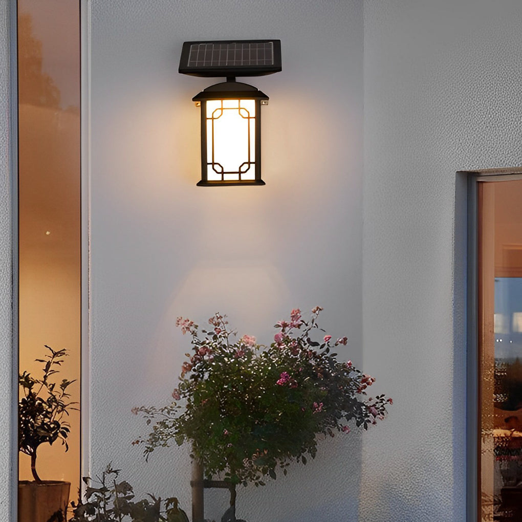 Vintage Waterproof LED Dimmable with Remote Solar Wall Lights Outdoor - Lamp Outdoor