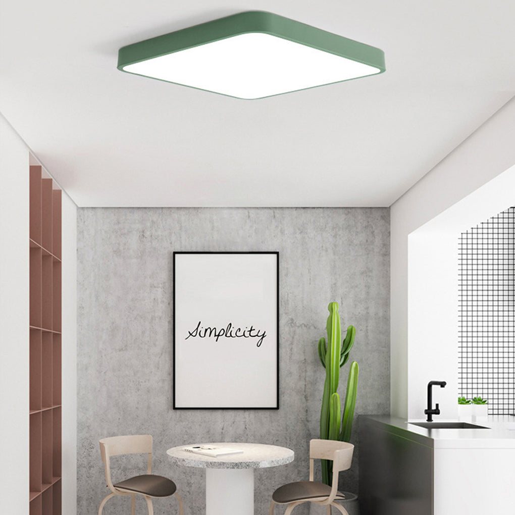 Square Modern Style Design Flush Mount Lighting Metal PVC Acrylic LED Bedroom Ceiling Lights - Lamp Outdoor