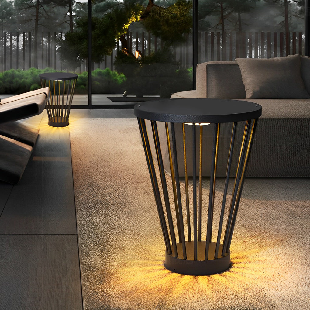 Modern Integrated Outdoor LED Floor Lamp with Tabletop - Lamp Outdoor