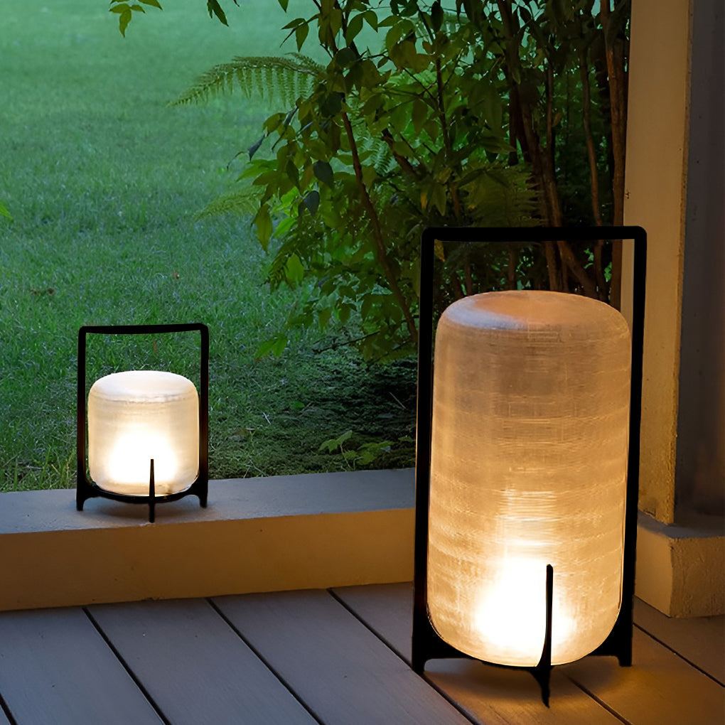 Portable Lantern Shaped Glass Waterproof LED Modern Outdoor Lights - Lamp Outdoor