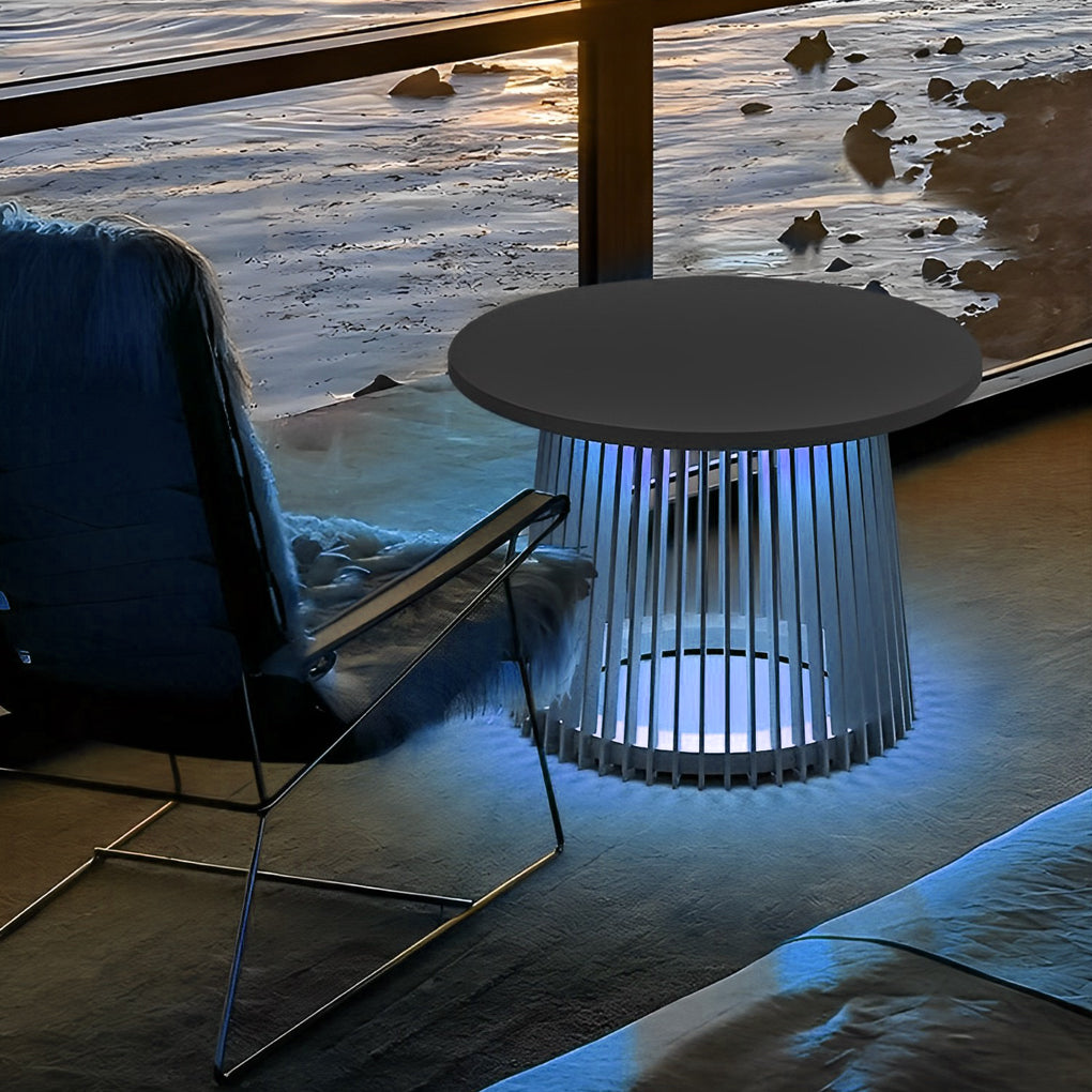 Waterproof Round Iron Cage Table RGB 16 Colors Solar Outdoor Lanterns - Lamp Outdoor