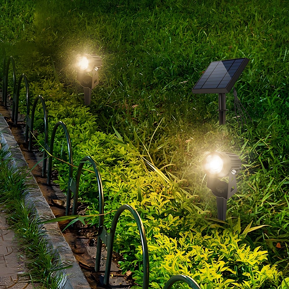 4-In-1 Adjustable Solar Outdoor Spotlight, 100-200 Lumens - Lamp Outdoor