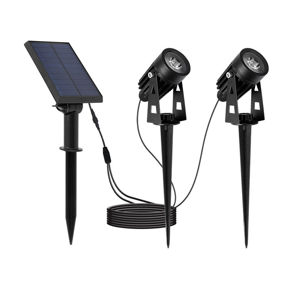 4-In-1 Adjustable Solar Outdoor Spotlight, 100-200 Lumens - Lamp Outdoor