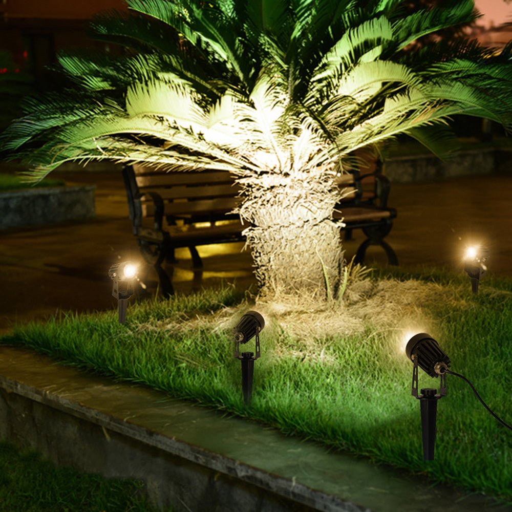 4-In-1 Adjustable Solar Outdoor Spotlight, 100-200 Lumens - Lamp Outdoor