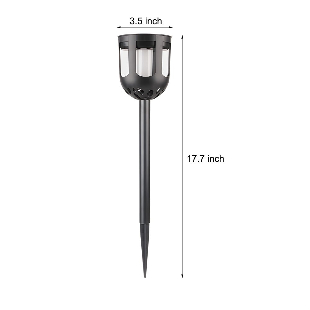 4-Pack Modern Black Solar LED Outdoor Path Light Set - Lamp Outdoor