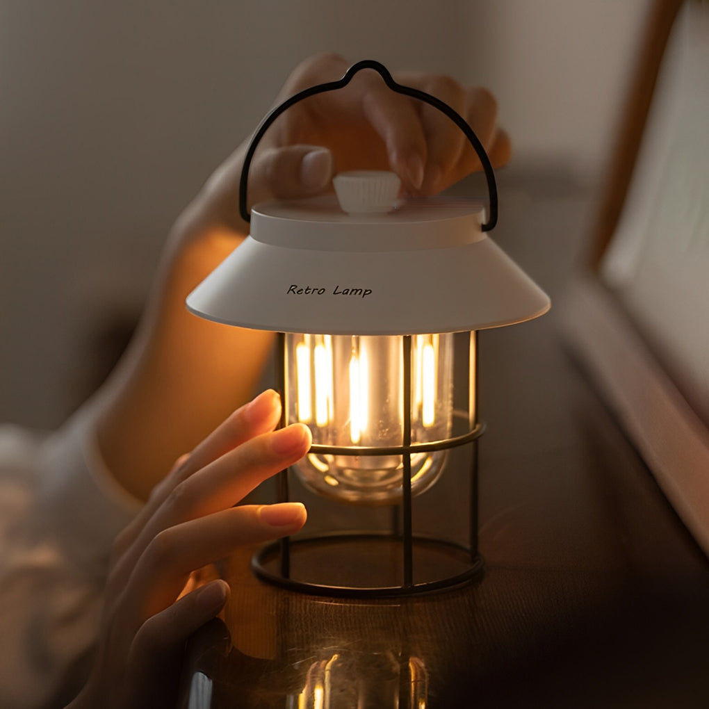 USB Rechargeable Dimmable LED Hanging Stand Portable Outdoor Lanterns - Lamp Outdoor