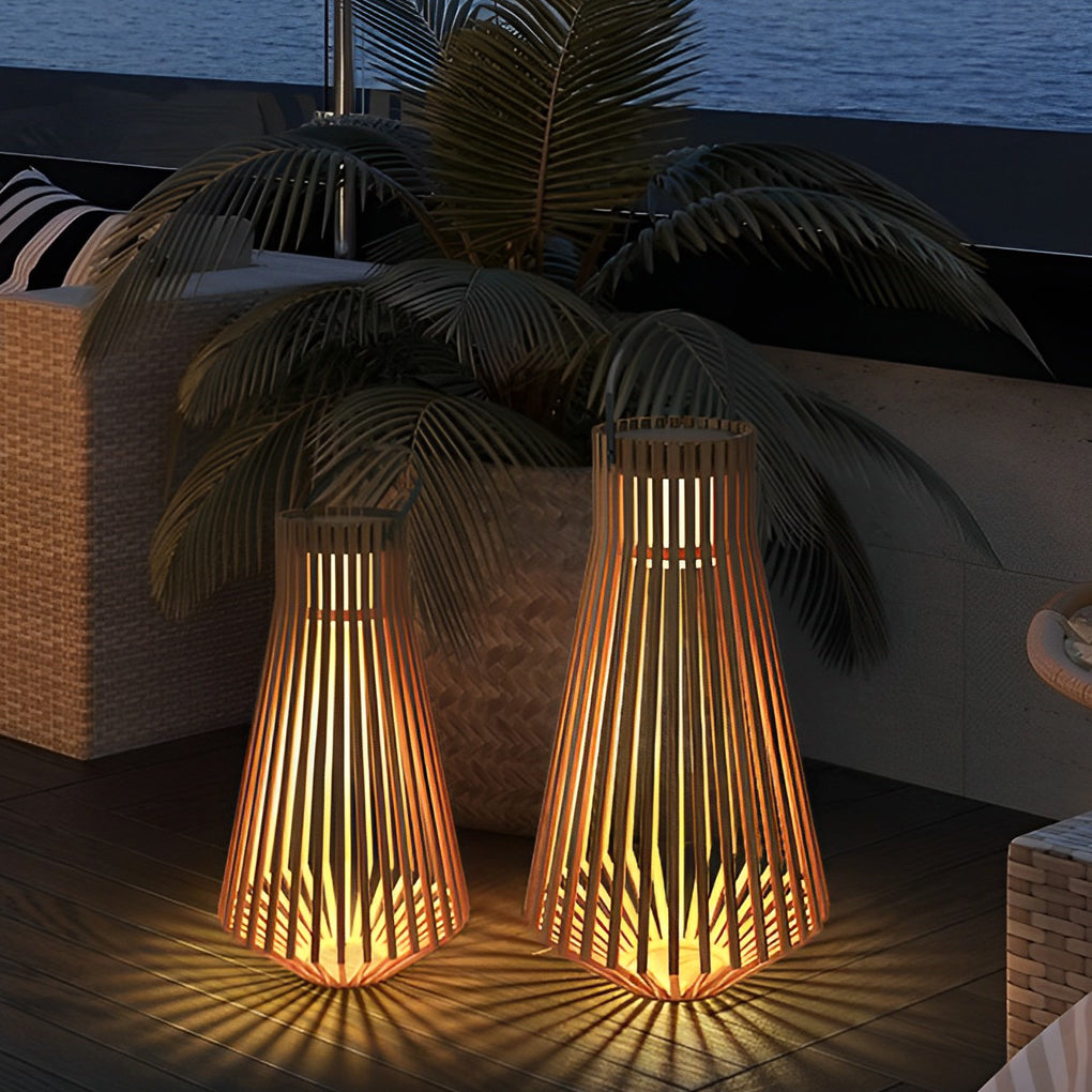 Adjustable Portable Wood LED Waterproof Modern Solar Garden Lights - Lamp Outdoor