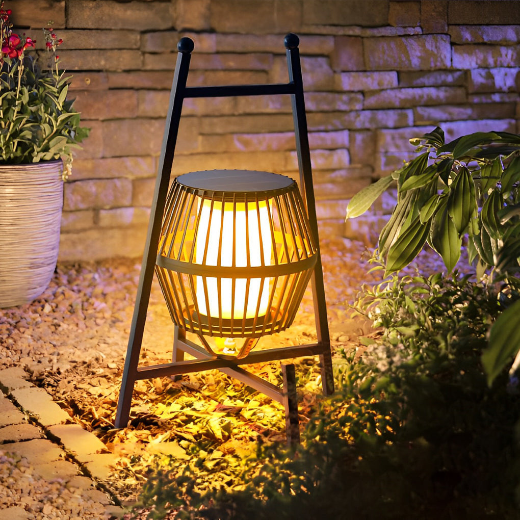 Portable Dimmable LED Black Modern Intelligent Solar Outdoor Lanterns - Lamp Outdoor