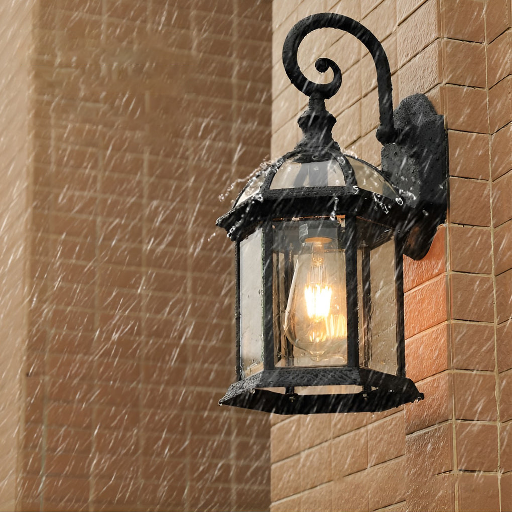 Double-layer Waterproof Glass E27 Vintage Wall Sconce Lighting Wall Lamp - Lamp Outdoor