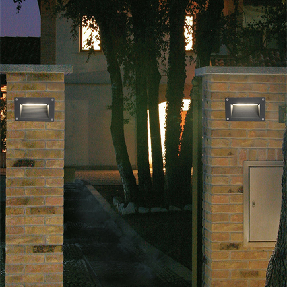 Ray Modern Metal Rectangular Outdoor Deck Step Light - Lamp Outdoor