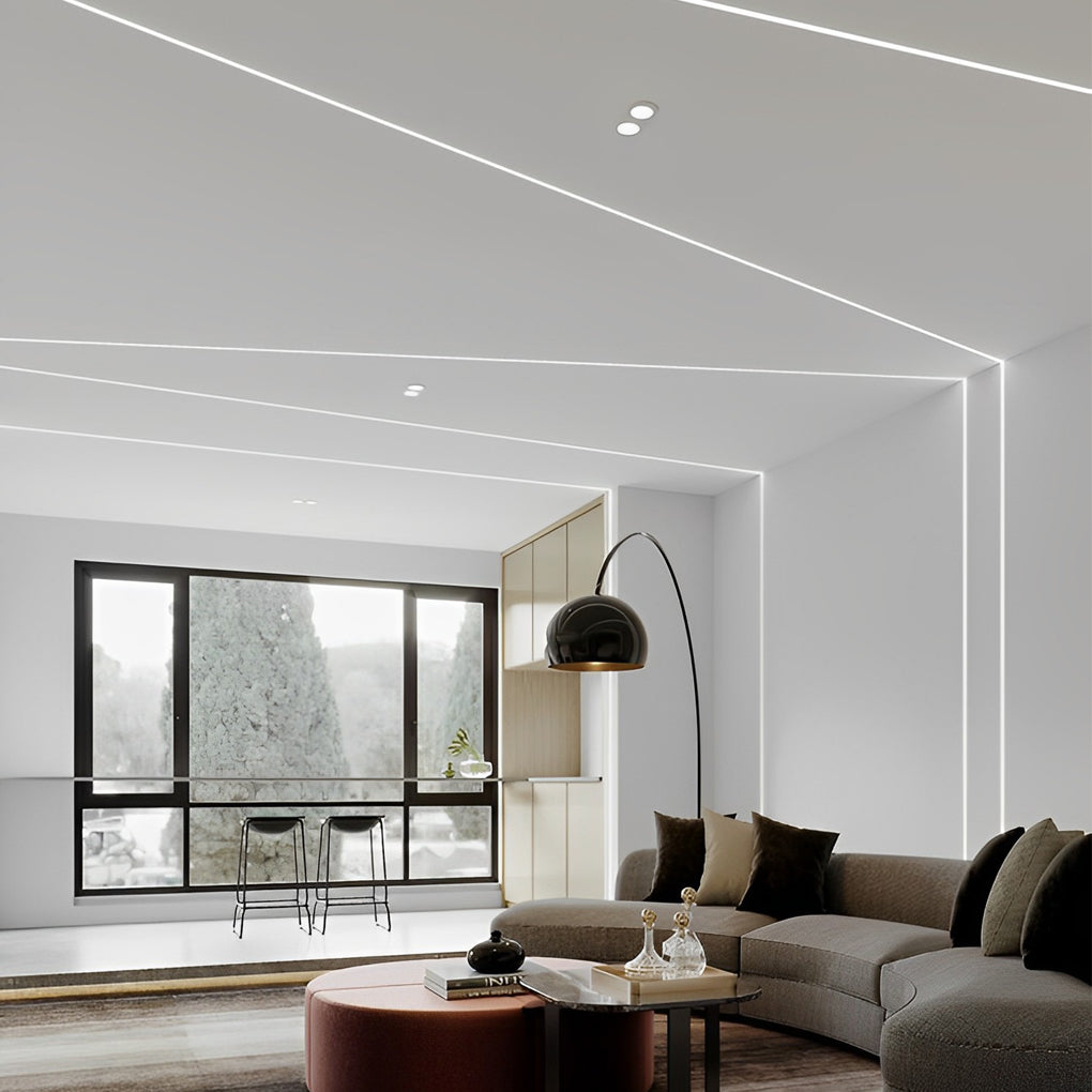 Mini Recessed Invisible LED Strip Lights Under Cabinet Lighting Linear Lights - Lamp Outdoor