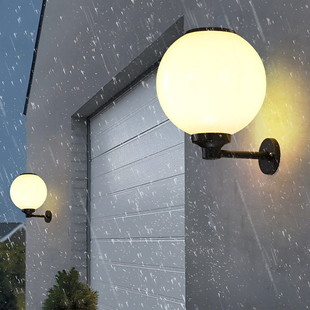 Round Three Step Dimming LED Modern Solar Wall Lights Outdoor Wall Lamp - Lamp Outdoor