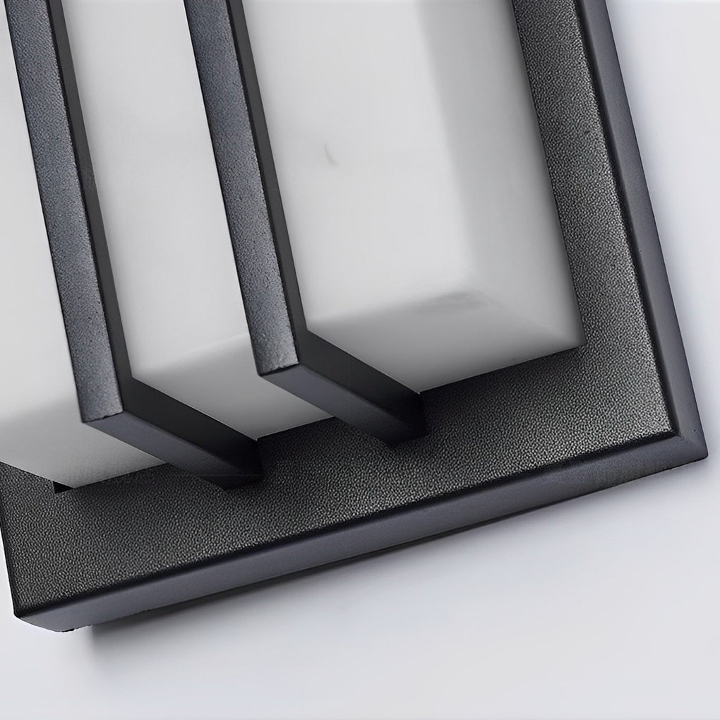 Minimalist Resin Waterproof LED Black Modern Outdoor Wall Light Fixture - Lamp Outdoor