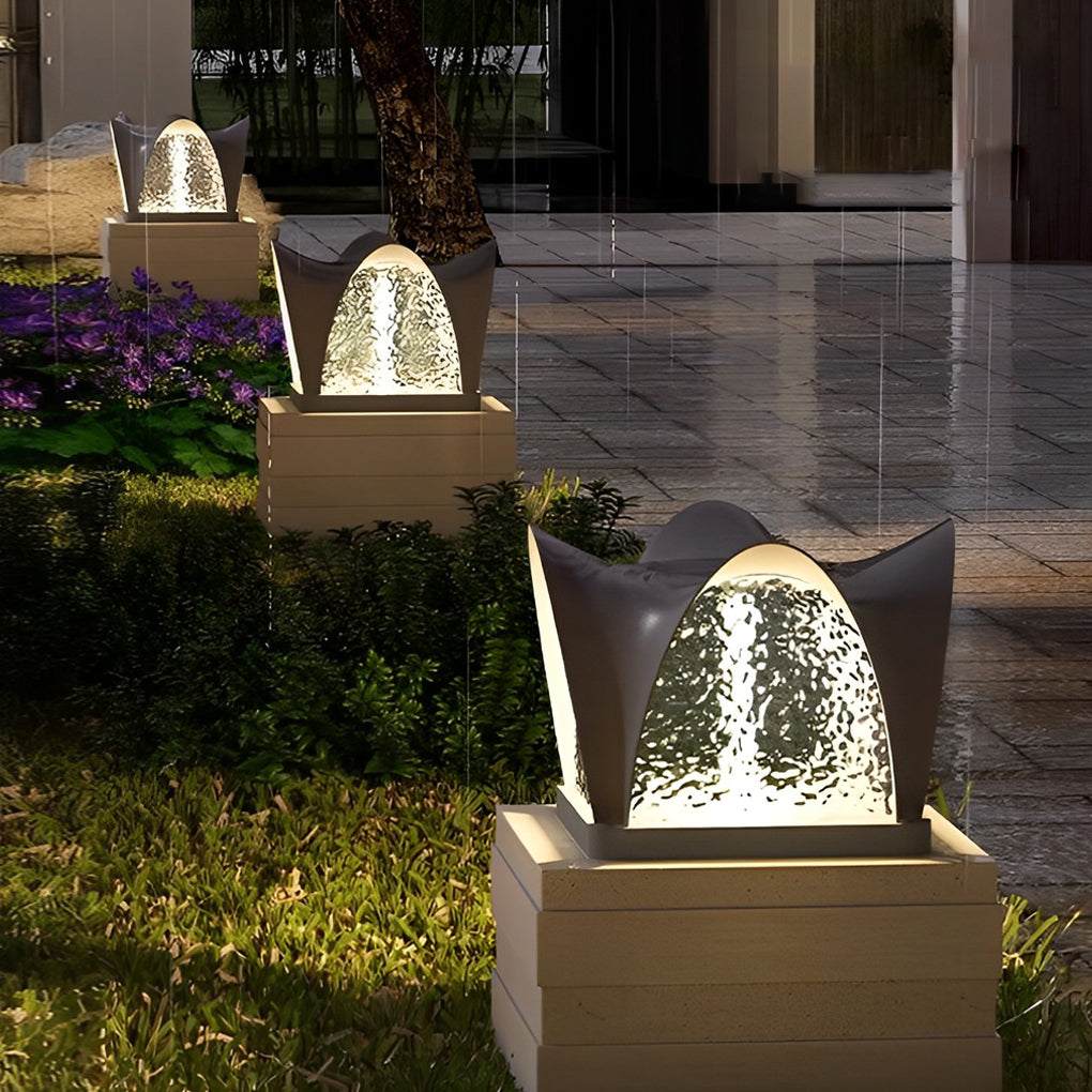 Creative Decor Waterproof IP65 LED Black Modern Solar Post Caps Lights - Lamp Outdoor