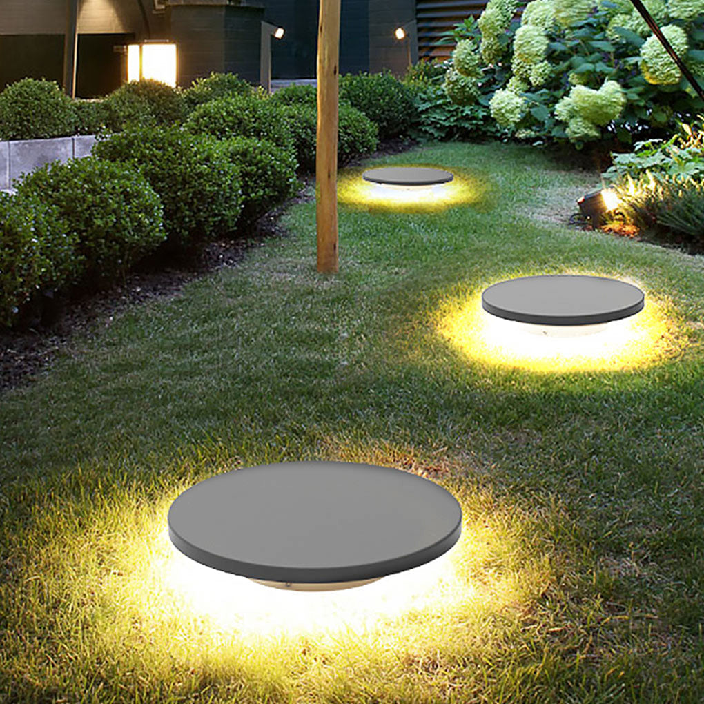 Halo Bottom-Emitting LED Ground Solar Lights Durable & Elegant for Outdoors - Lamp Outdoor