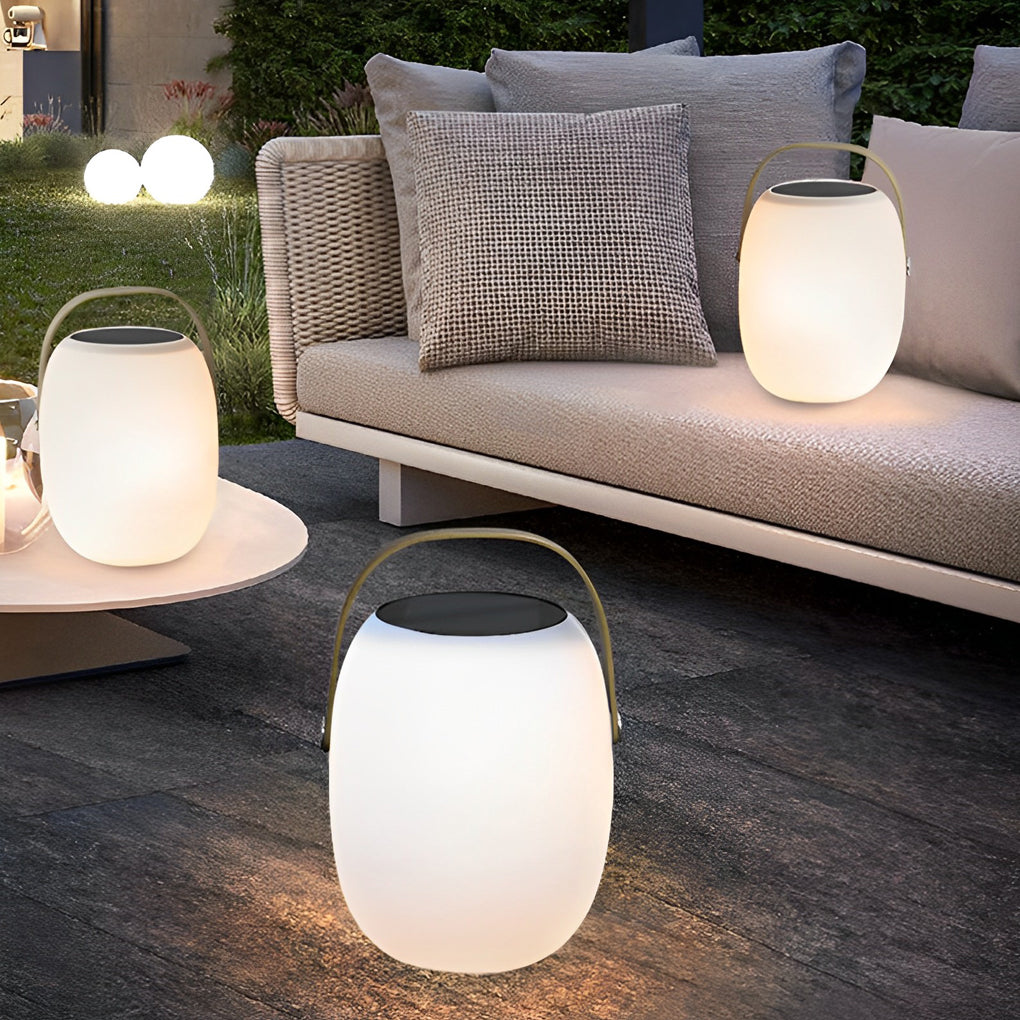Portable Lantern Shaped Waterproof Chargable Solar Table Lamp with Remote - Lamp Outdoor