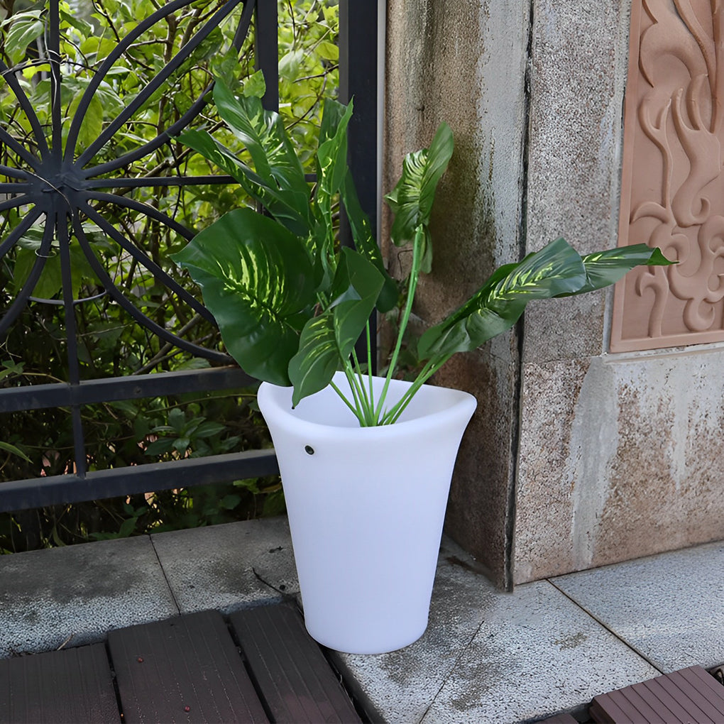 Waterproof Luminous Flowerpot Planter Intelligent Solar Outdoor Lights - Lamp Outdoor