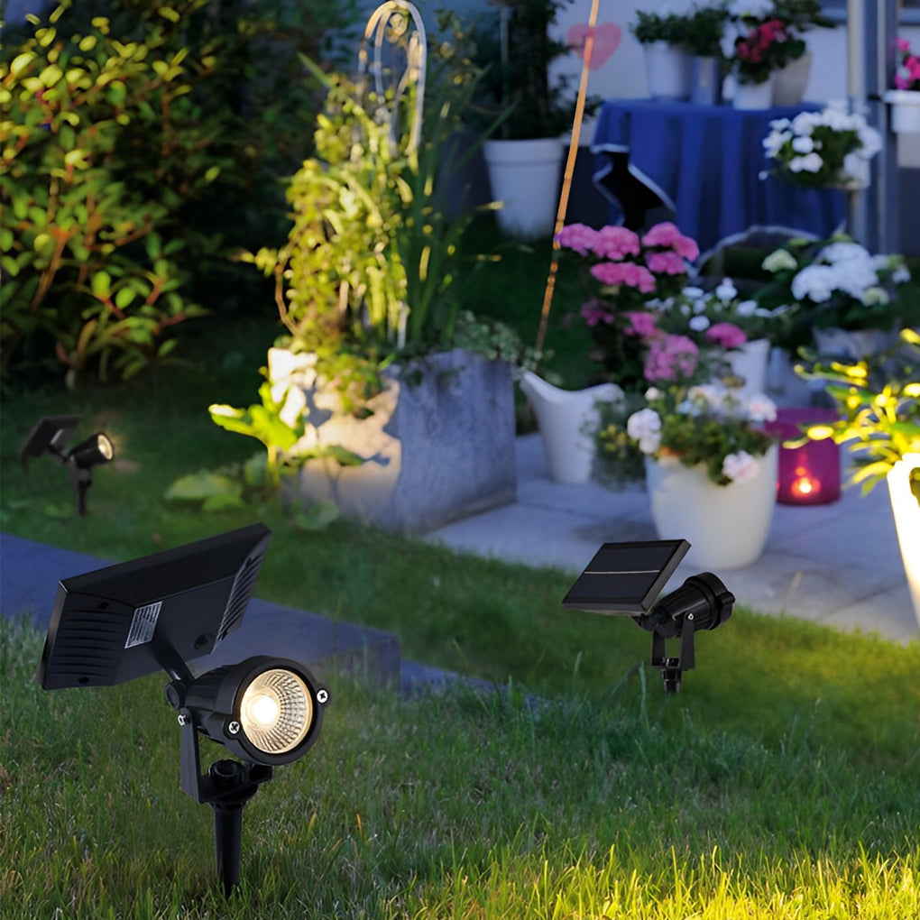 Adjustable Waterproof LED Multicolor Dimmale Solar Powered Spot Light - Lamp Outdoor