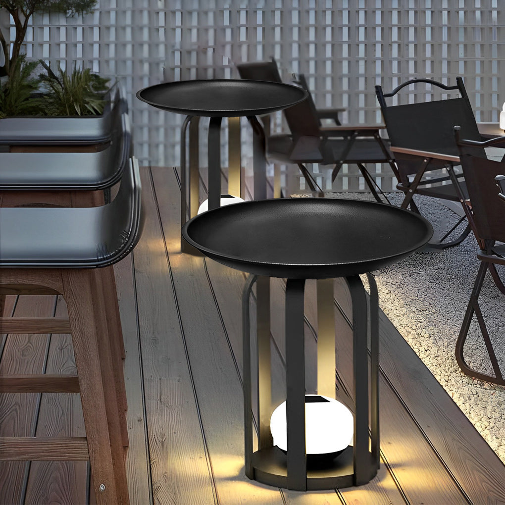 Set of Waterproof Outdoor Table and Solar Floor Lamp - Lamp Outdoor