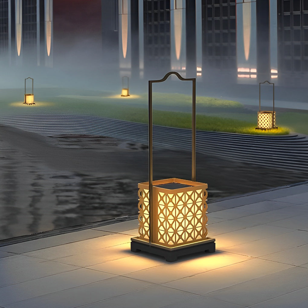 Retro Portable Waterproof LED Black Modern Lawn Lamp Solar Outdoor Lights - Lamp Outdoor