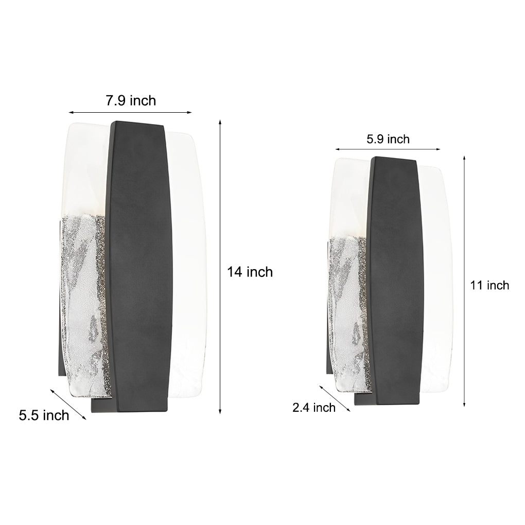 Waterproof LED Handmade Bubbles Glass Black Modern Outdoor Wall Light - Lamp Outdoor
