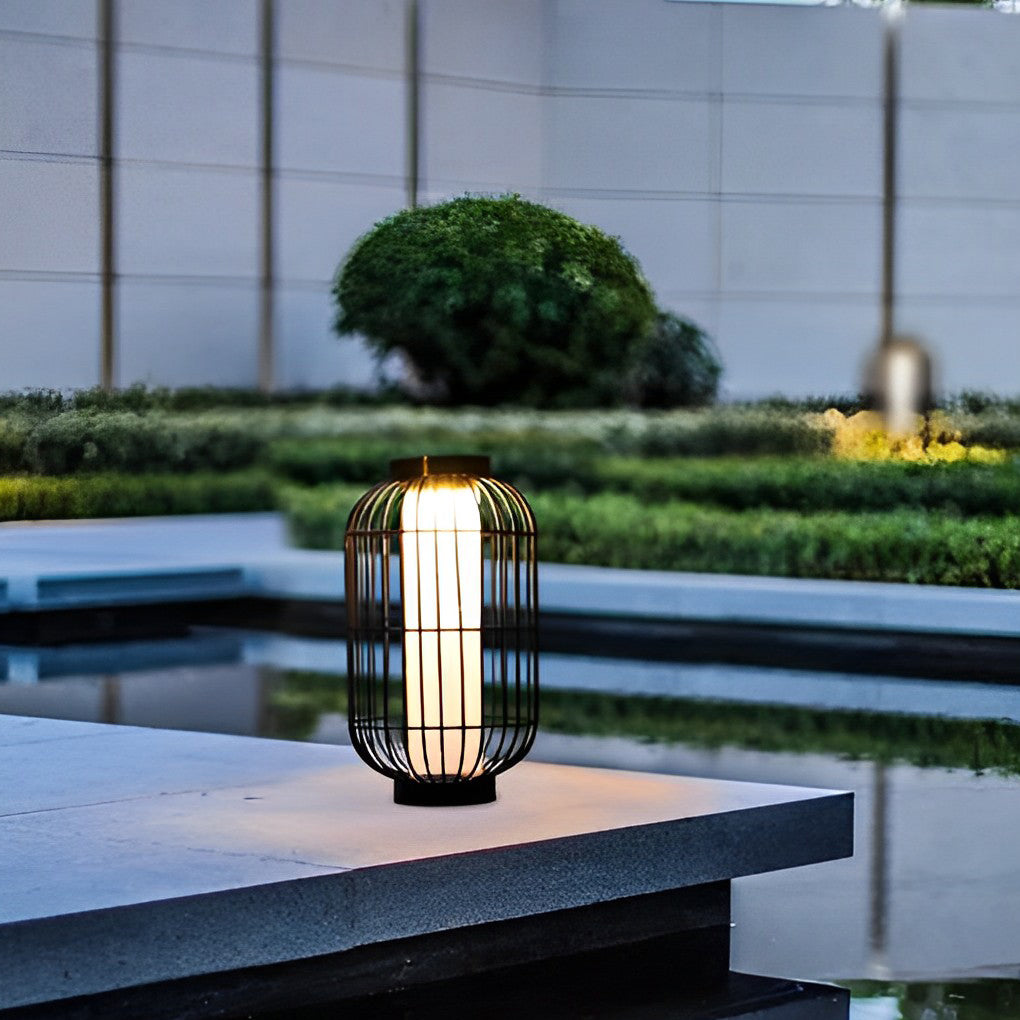 Classic Iron Lantern Waterproof Intelligent Portable Solar Lawn Lamp - Lamp Outdoor