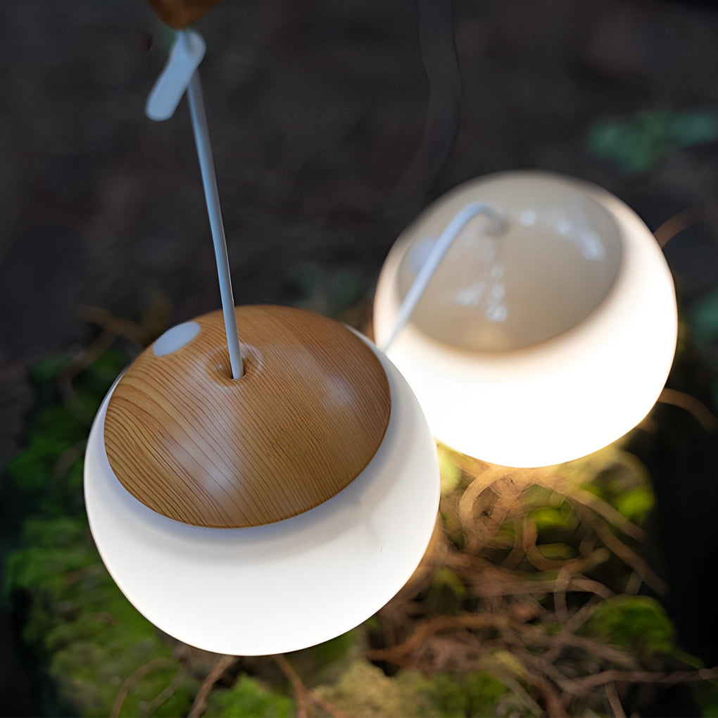 Round LED Dimmable USB Rechargeable Modern Portable Camping Lights - Lamp Outdoor
