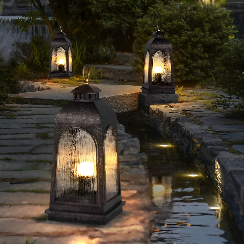 Waterproof Metal Portable Retro European-style Outdoor Floor Lamp Lawn Lights - Lamp Outdoor