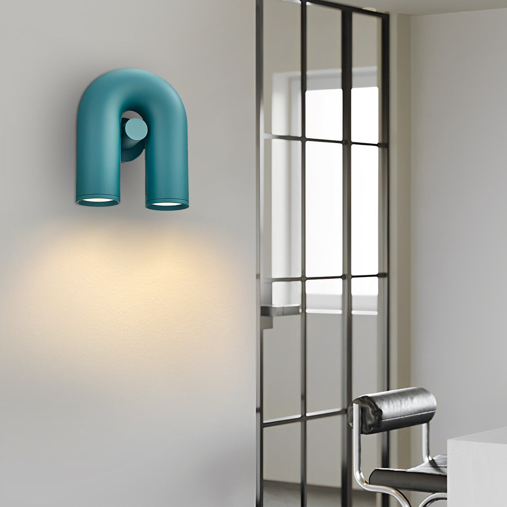 Rotatable U-Shaped Water Pipe LED Nordic Wall Lamp Wall Sconces Lighting - Lamp Outdoor