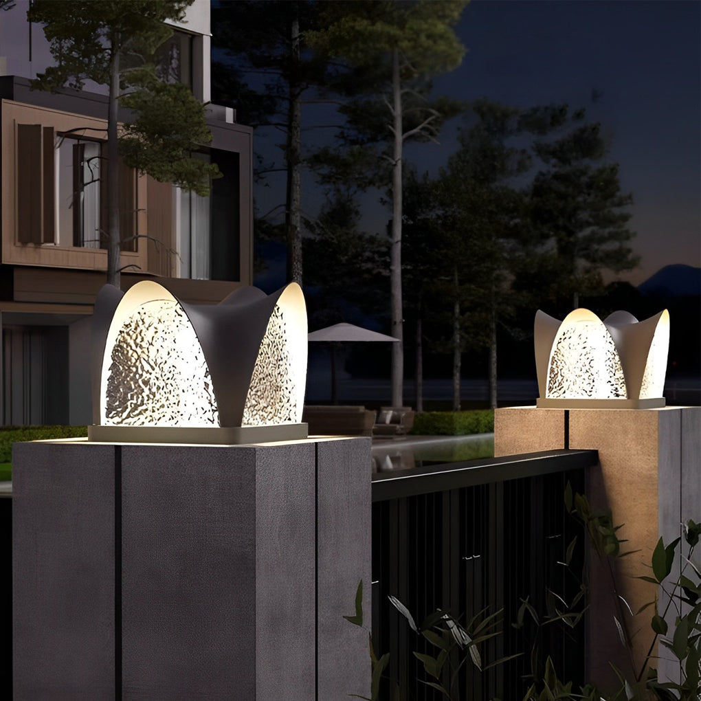 Creative Decor Waterproof IP65 LED Black Modern Solar Post Caps Lights - Lamp Outdoor