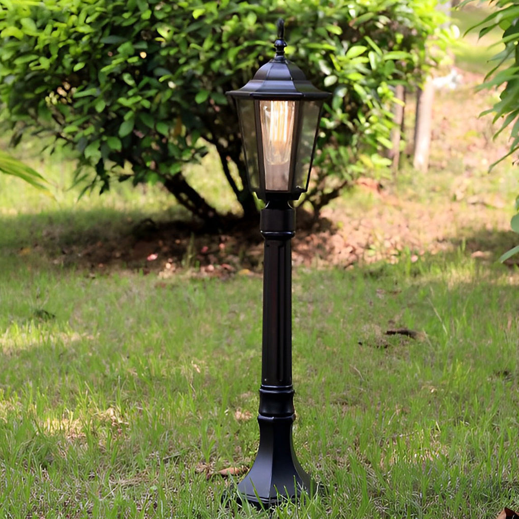 Elegant Traditional Black Post Path Light Waterproof E27 LED Lamp - Lamp Outdoor