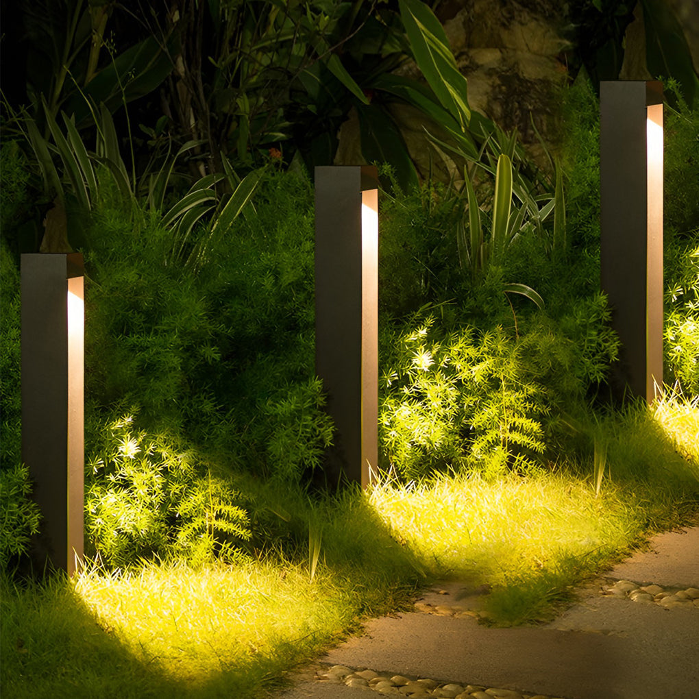 Industrial Rectangular LED Pathway Light 5W Waterproof Fixture with Open Slide Illumination - Lamp Outdoor