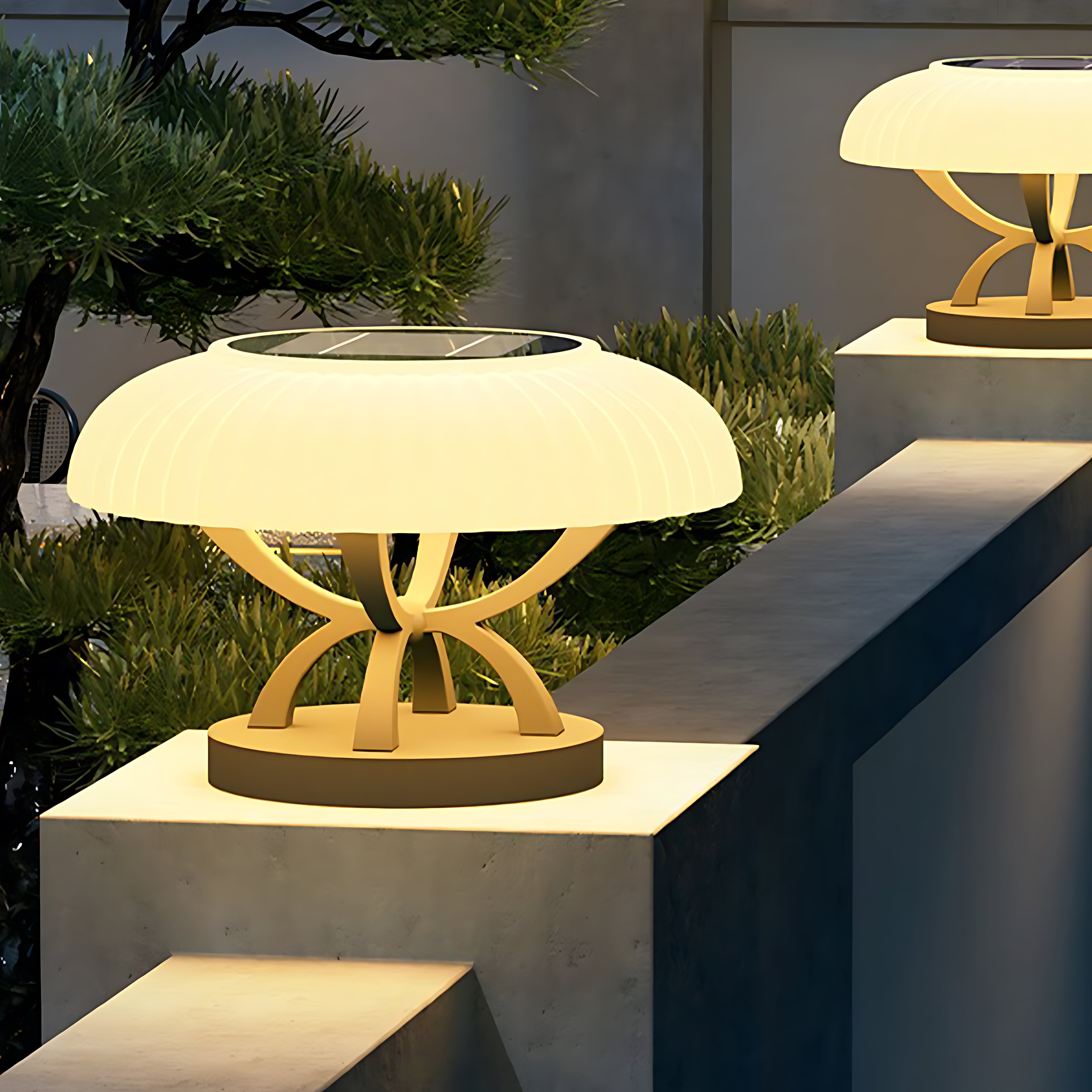 Waterproof Arc Column Pillar Light Modern Style - Lamp Outdoor