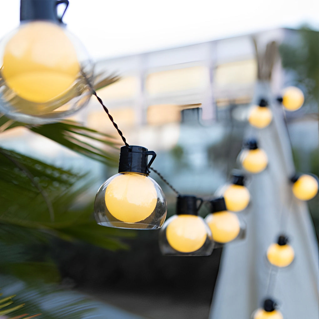 Battery Operated USB Solar 40 Lights LED Bulbs Outdoor String Lights - Lamp Outdoor