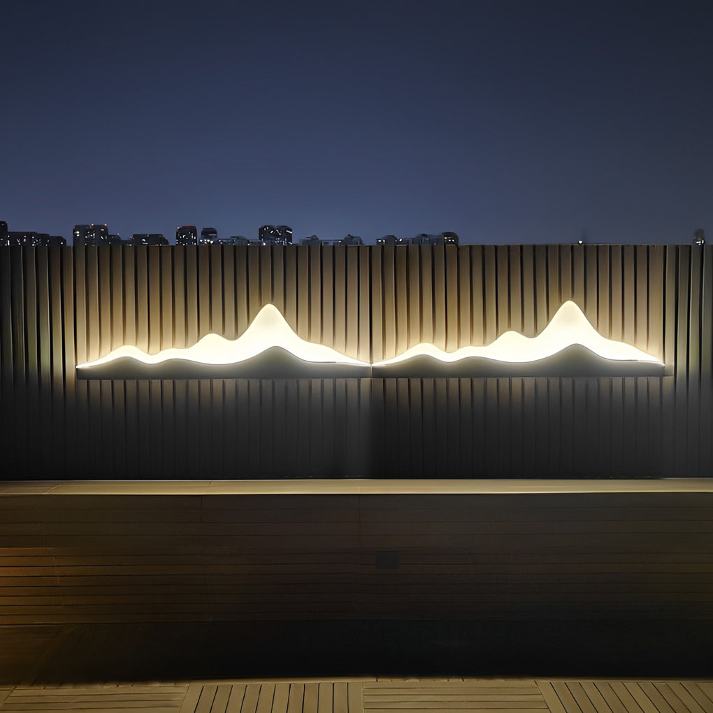 Mountain Scenery Creative Waterproof LED Modern Outdoor Wall Lights - Lamp Outdoor