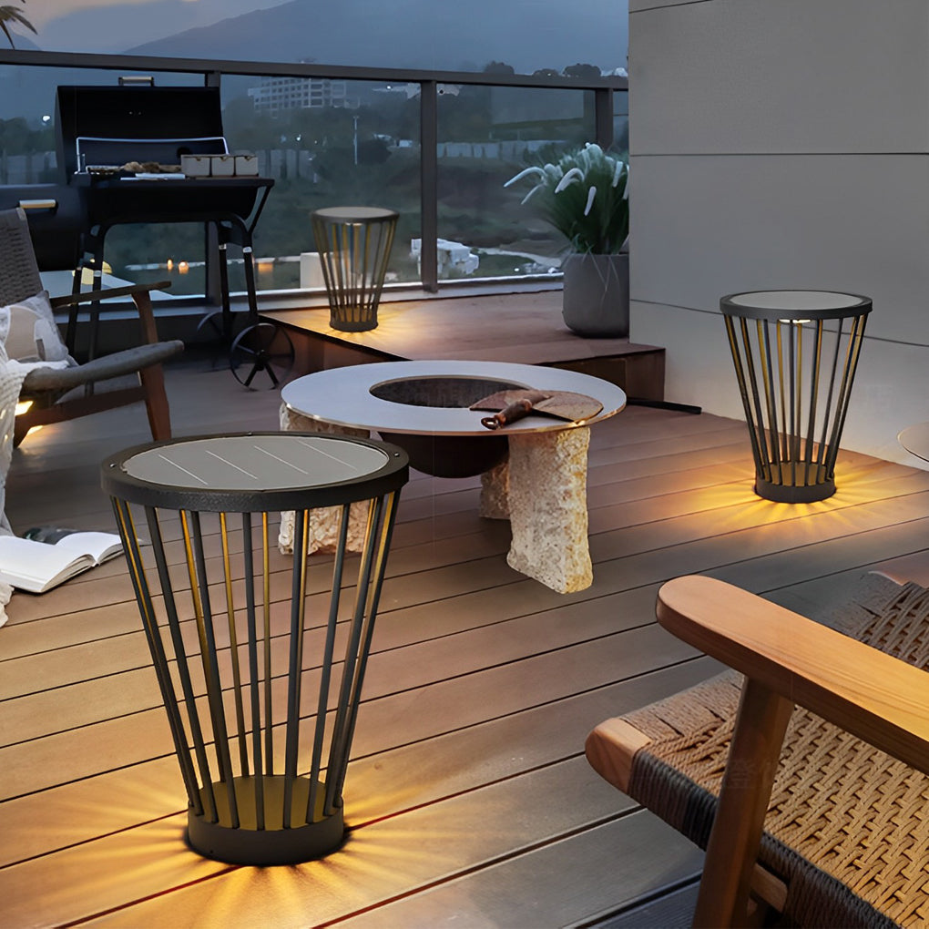 Modern Integrated Outdoor LED Floor Lamp with Tabletop - Lamp Outdoor