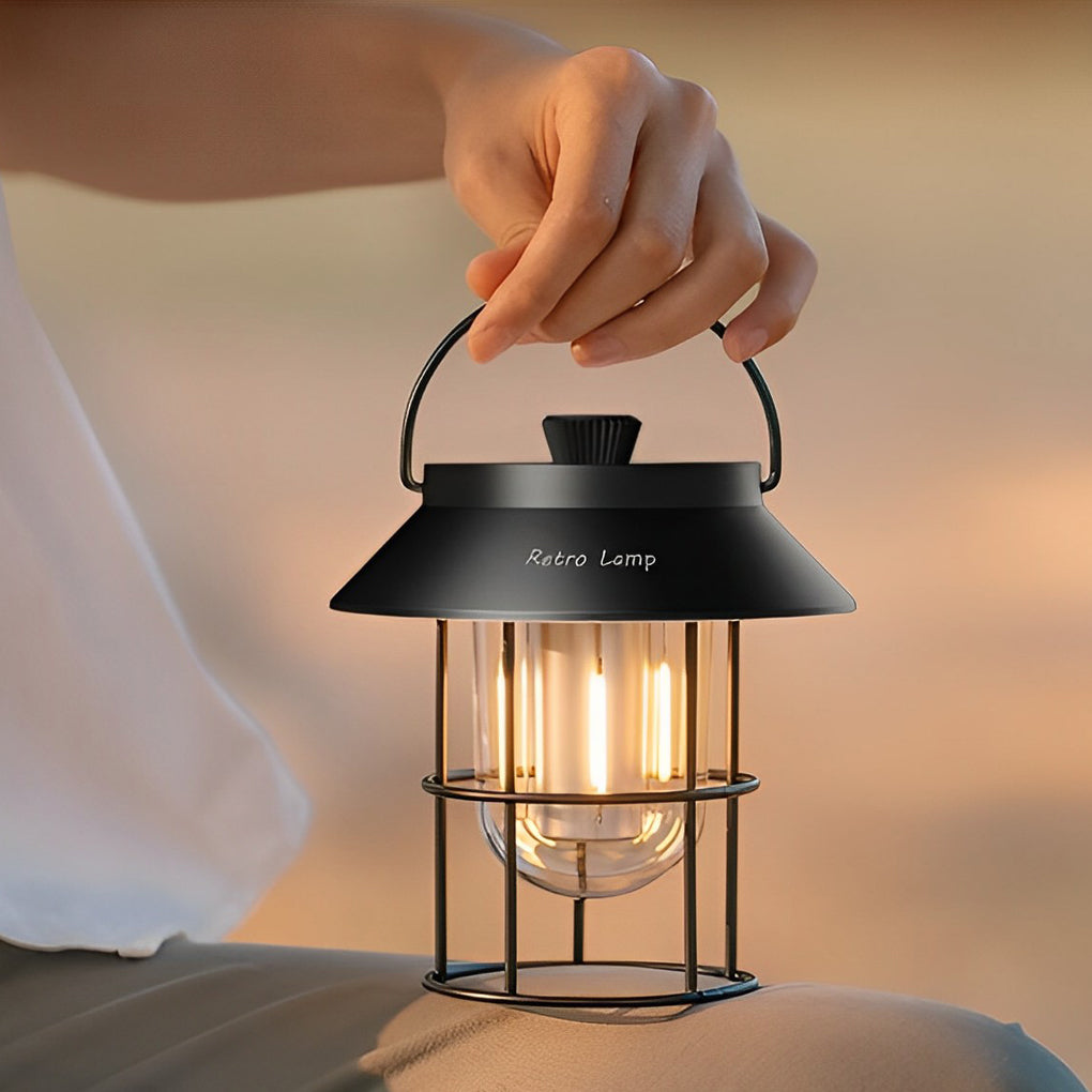 USB Rechargeable Dimmable LED Hanging Stand Portable Outdoor Lanterns - Lamp Outdoor