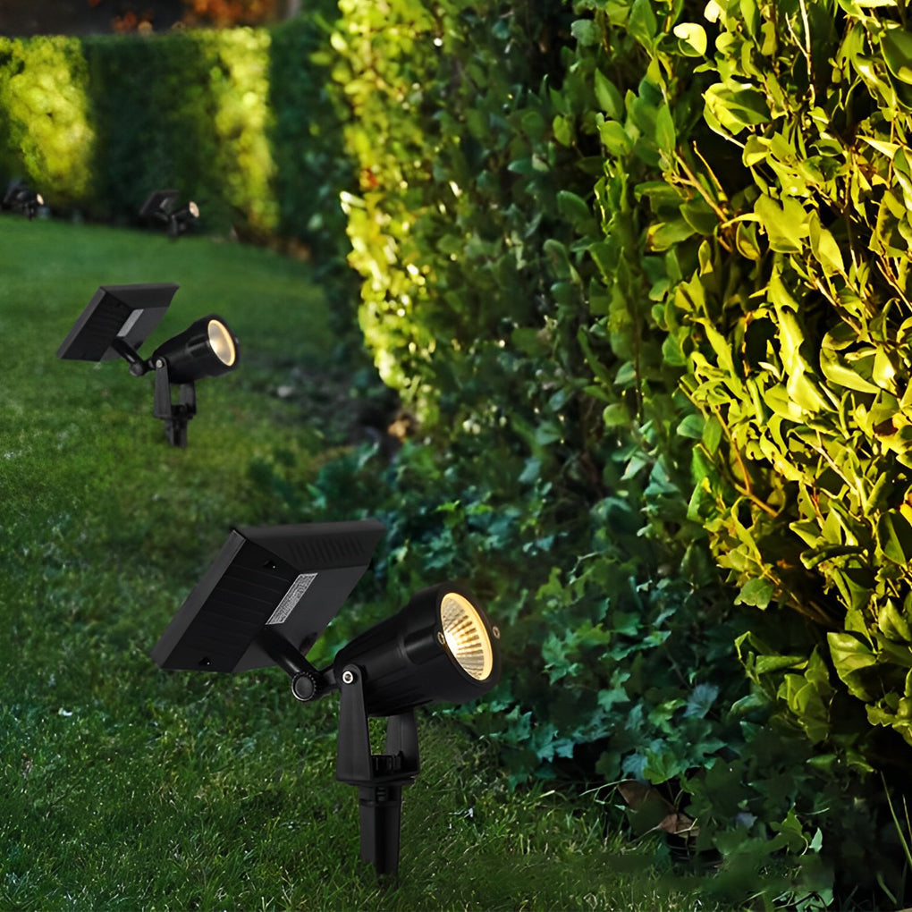 Adjustable Waterproof LED Multicolor Dimmale Solar Powered Spot Light - Lamp Outdoor